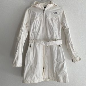 NORTH FACE WHITE RAIN COAT